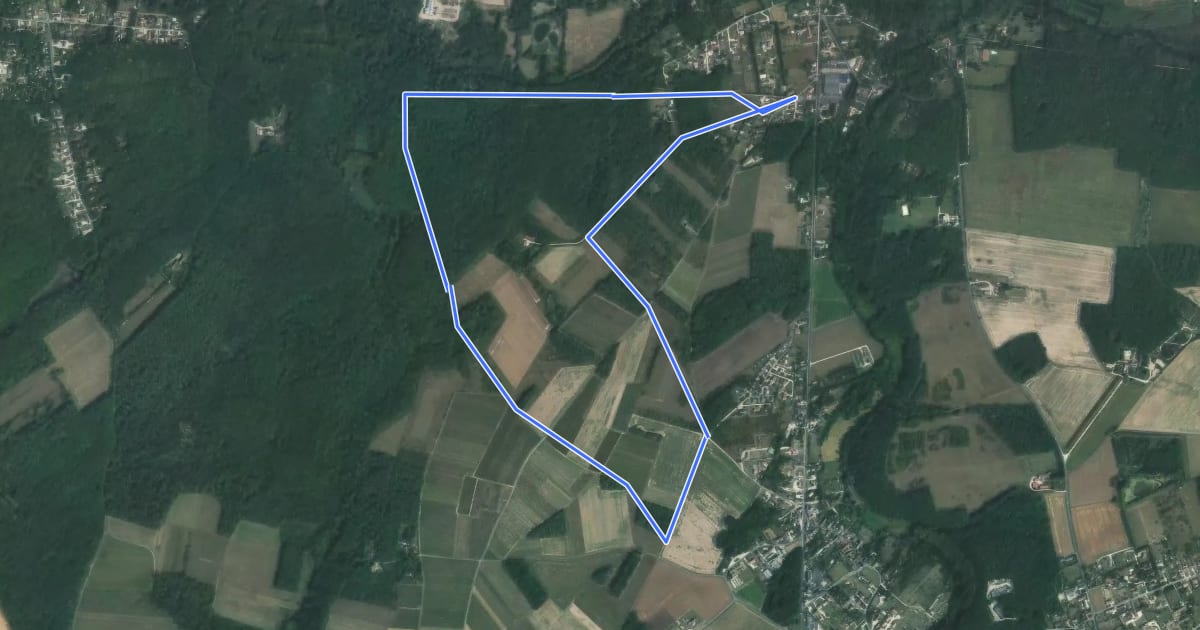 Маршрут Circuit des vignobles на спутниковом снимке