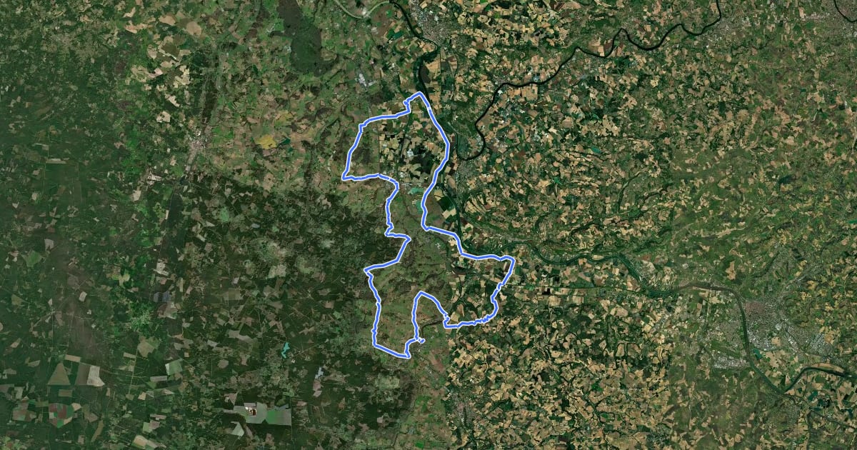 Маршрут Circuit des Vignobles de Buzet - 79 km на спутниковом снимке