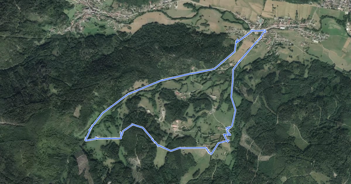 Маршрут Circuit Dolleren - Graber на спутниковом снимке