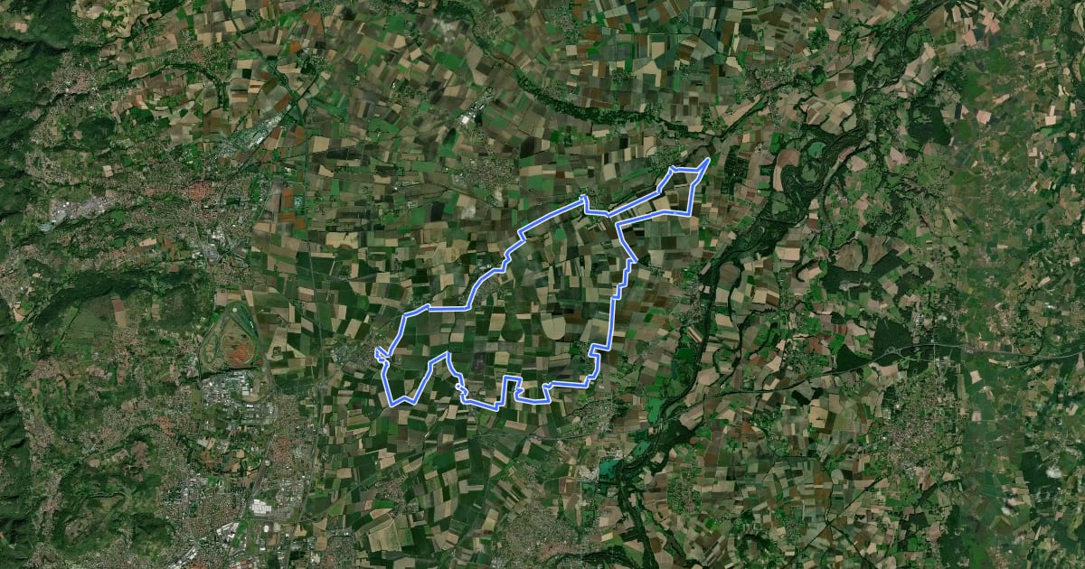 Маршрут Circuit du Bédat на спутниковом снимке