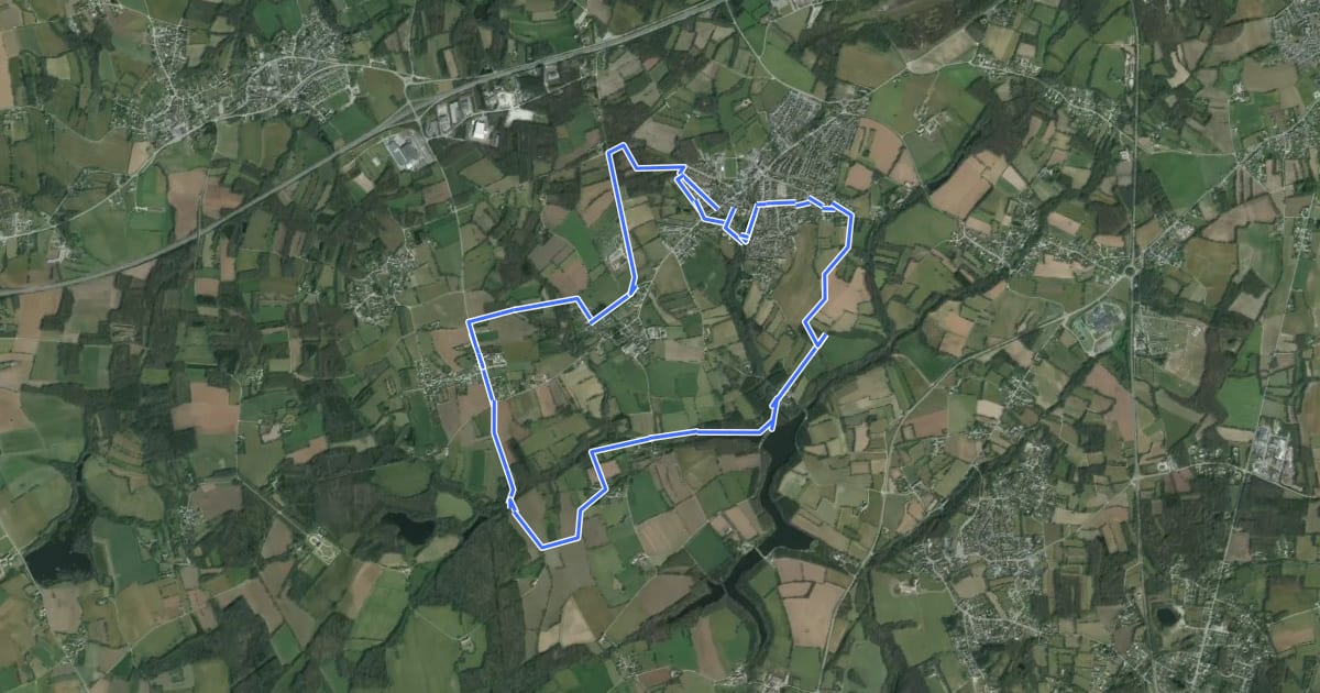 Маршрут Circuit du Bigault на спутниковом снимке