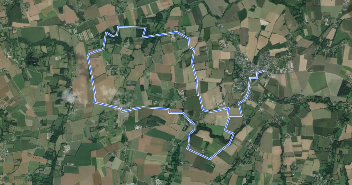 Маршрут Circuit du Bocage et de la Lande на спутниковом снимке