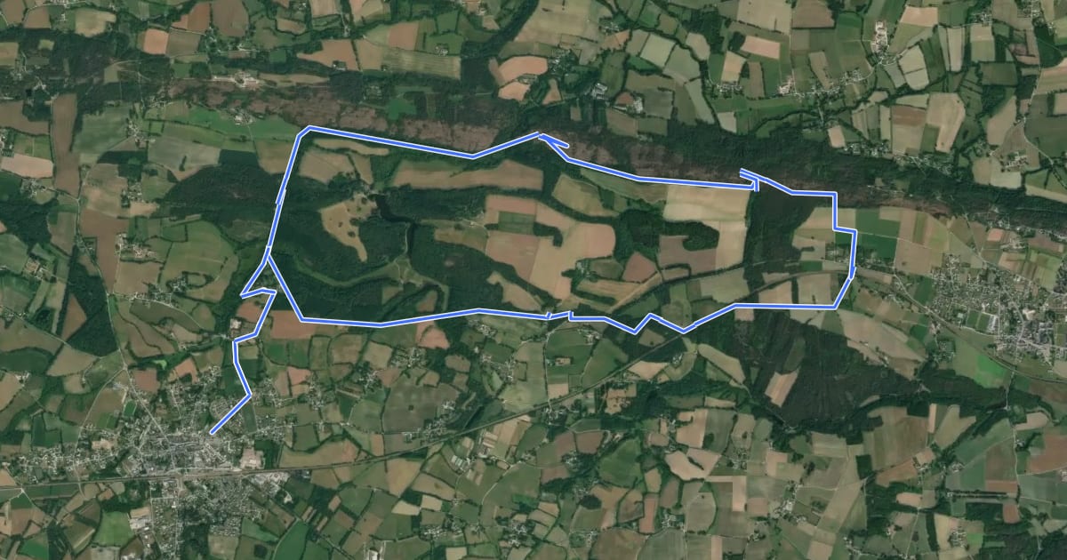 Маршрут Circuit du Bodélio на спутниковом снимке