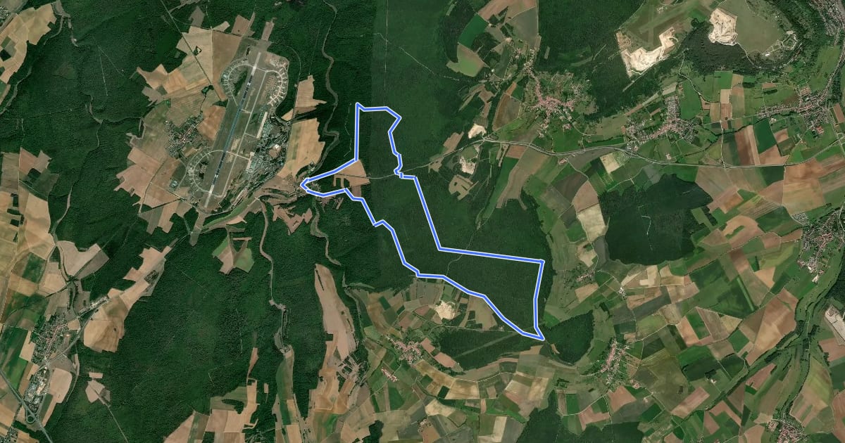 Маршрут Circuit du Bois de Feys на спутниковом снимке