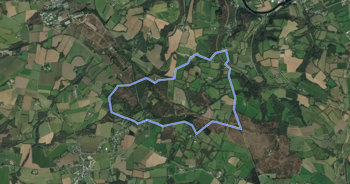 Маршрут Circuit du Bois de Saint-Gildas на спутниковом снимке