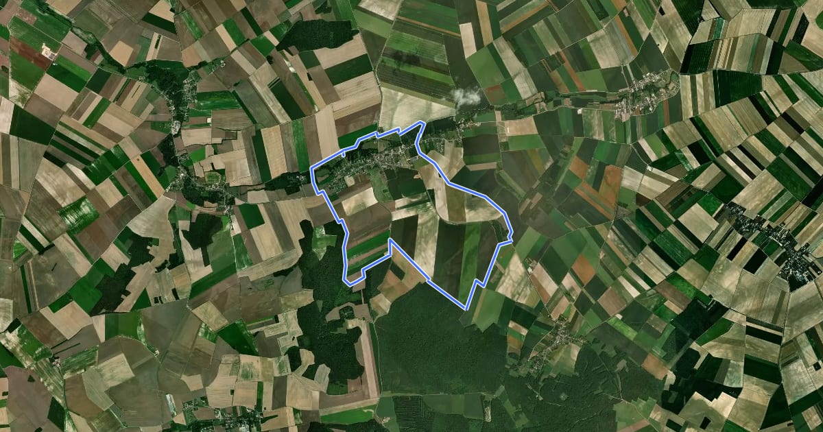 Маршрут Circuit du Bois du Cornillon на спутниковом снимке