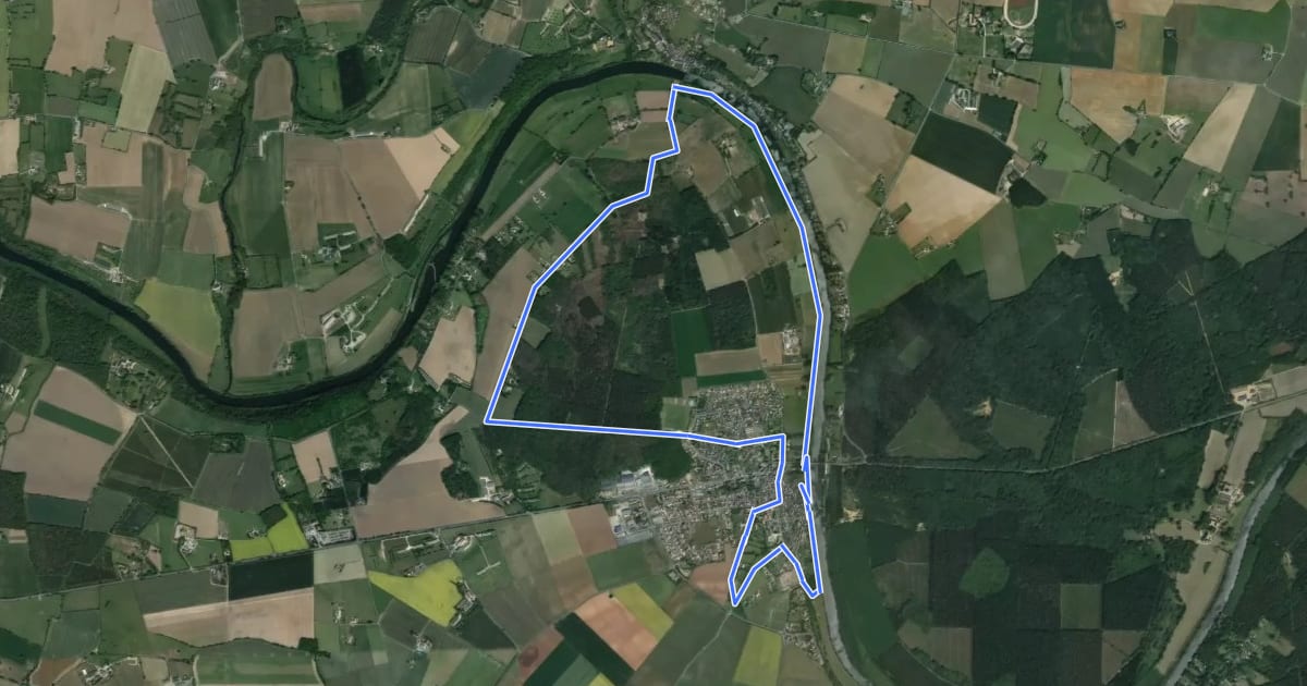 Маршрут Circuit du Bois du l'Hommeau на спутниковом снимке