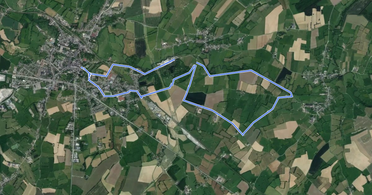 Маршрут Circuit du Camp de César на спутниковом снимке