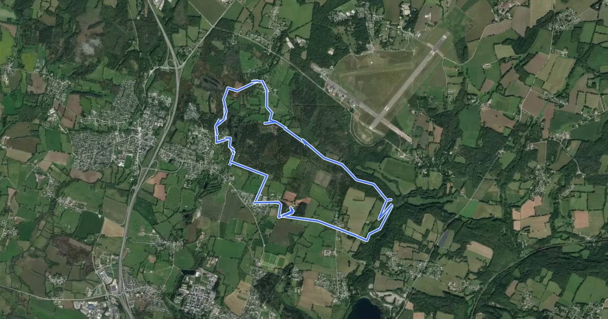 Маршрут Circuit du Camp de César на спутниковом снимке