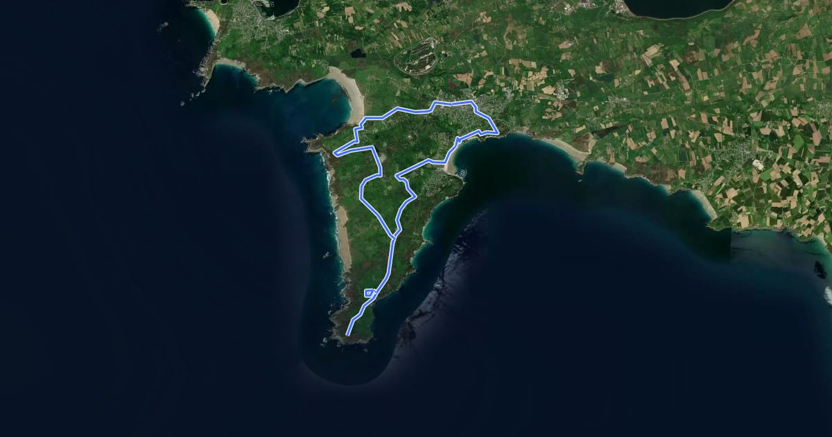 Маршрут Circuit du Cap de la Chèvre на спутниковом снимке