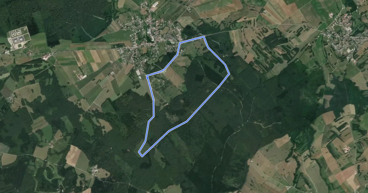 Маршрут Circuit du Chêne Président на спутниковом снимке