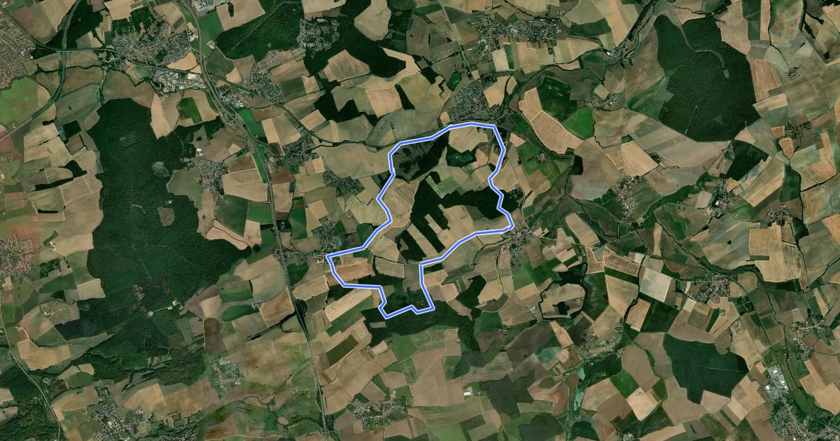 Маршрут Circuit du Charmois на спутниковом снимке