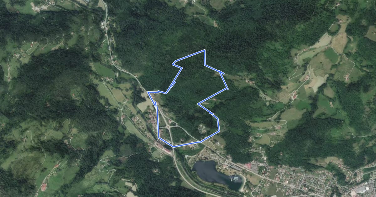 Маршрут Circuit du col de Chant du Vent на спутниковом снимке