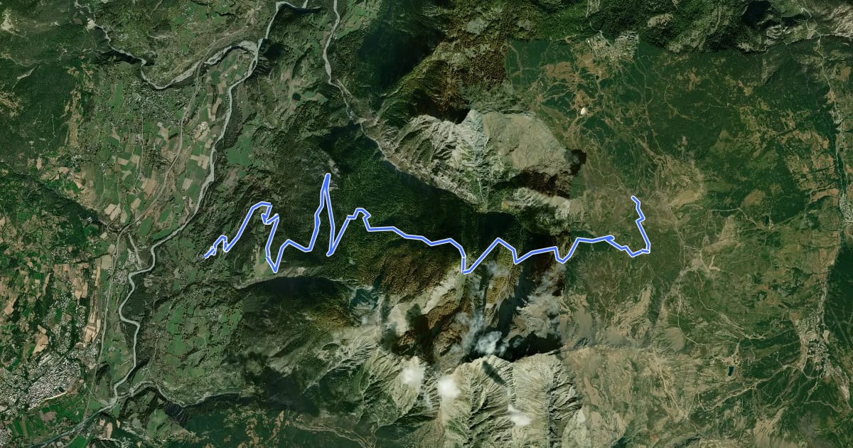 Маршрут Circuit du Col de Valbelle на спутниковом снимке