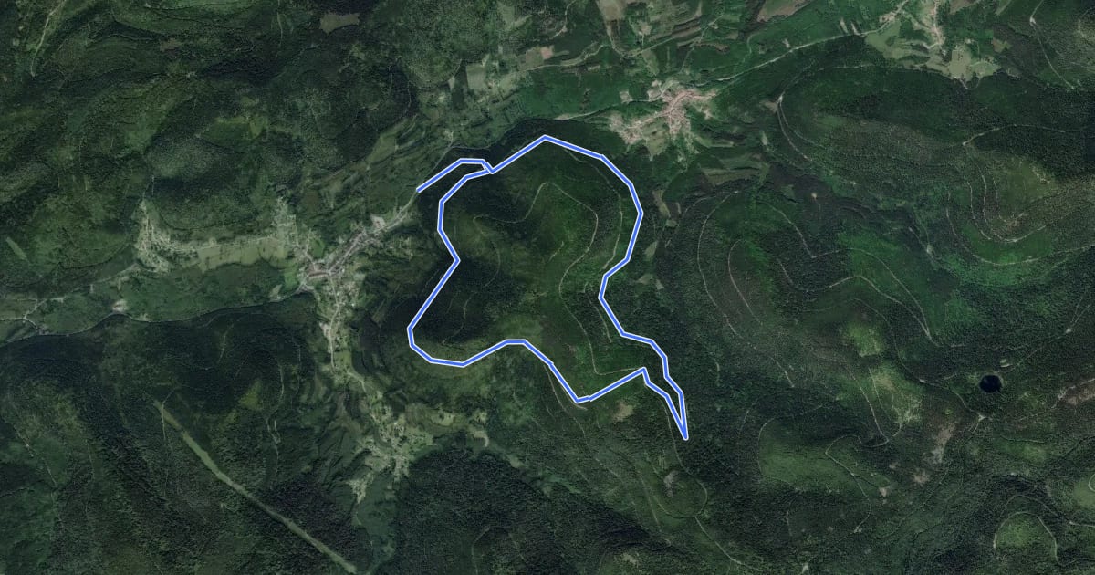 Маршрут Circuit du col des marcassins на спутниковом снимке