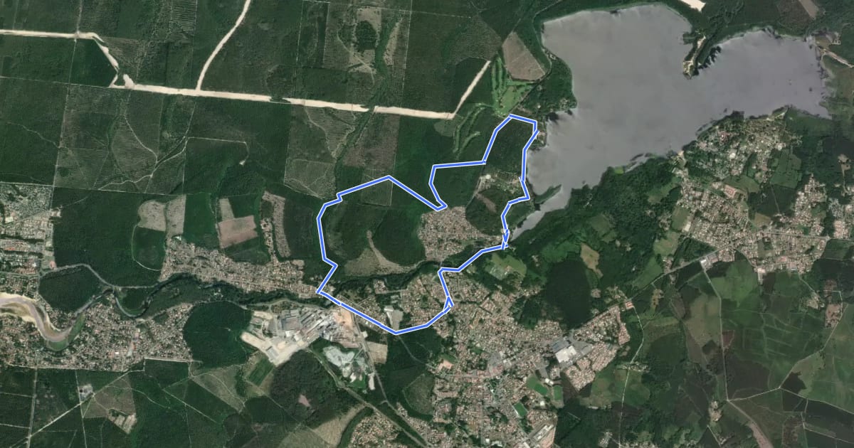 Маршрут Circuit du Courant de Mimizan на спутниковом снимке