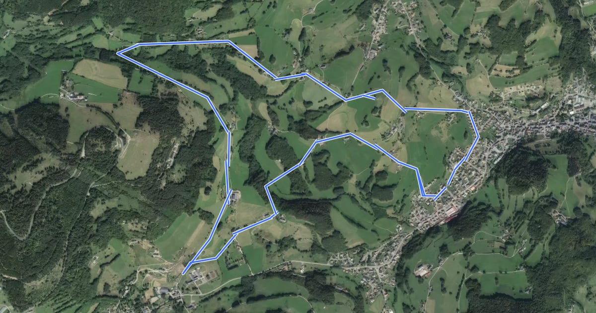 Маршрут Circuit du Creux d’Argent на спутниковом снимке