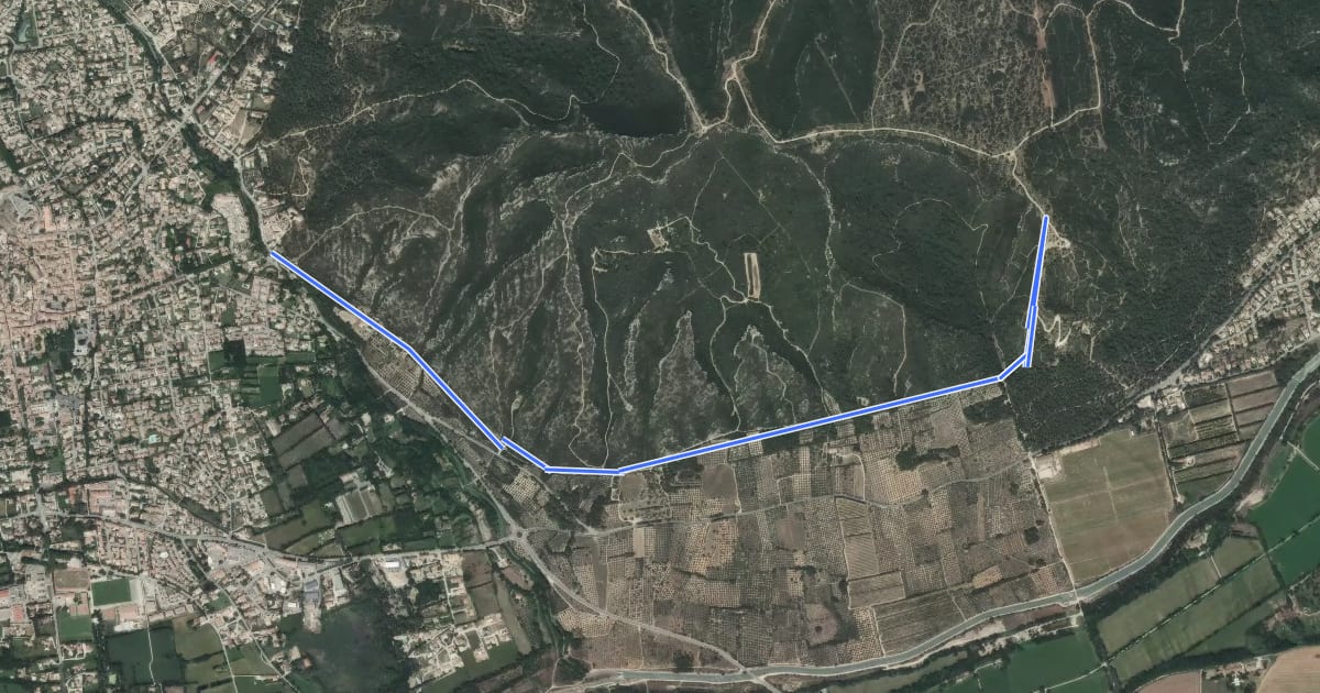 Маршрут Circuit du Défens на спутниковом снимке