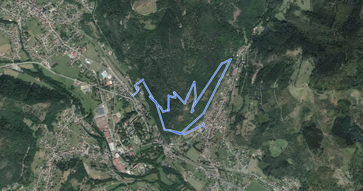 Маршрут Circuit du Dengelberg на спутниковом снимке