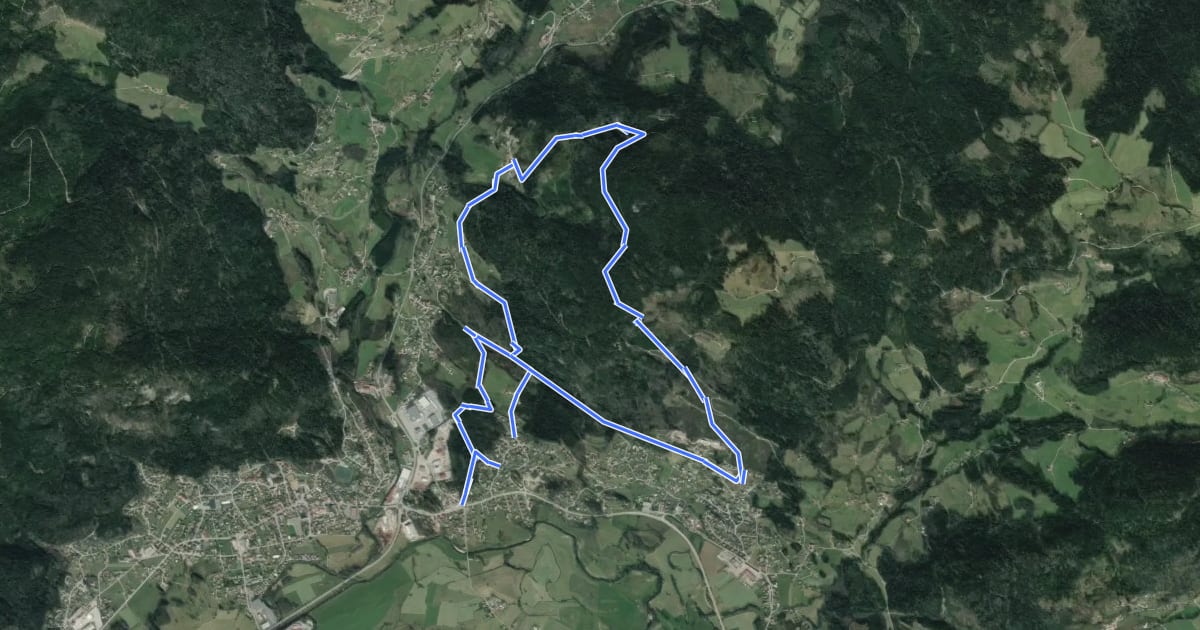 Маршрут Circuit du droit на спутниковом снимке