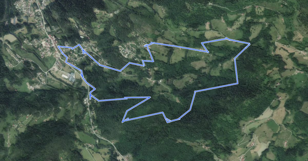 Маршрут Circuit du Droit de Thiéfosse grande boucle на спутниковом снимке