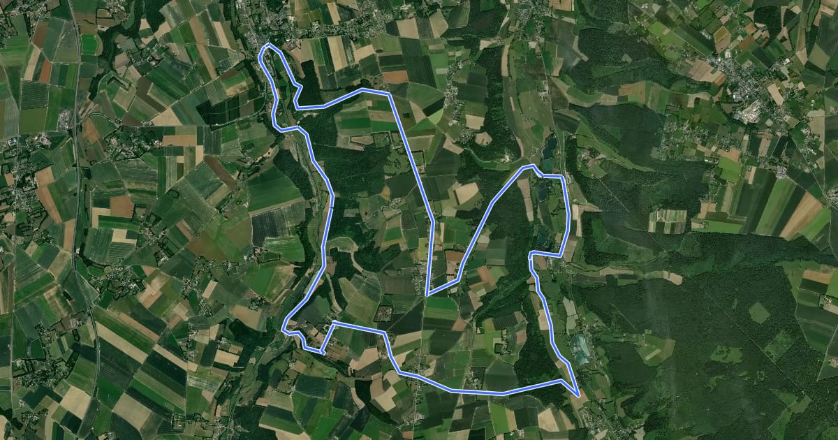 Маршрут Circuit du Duché на спутниковом снимке