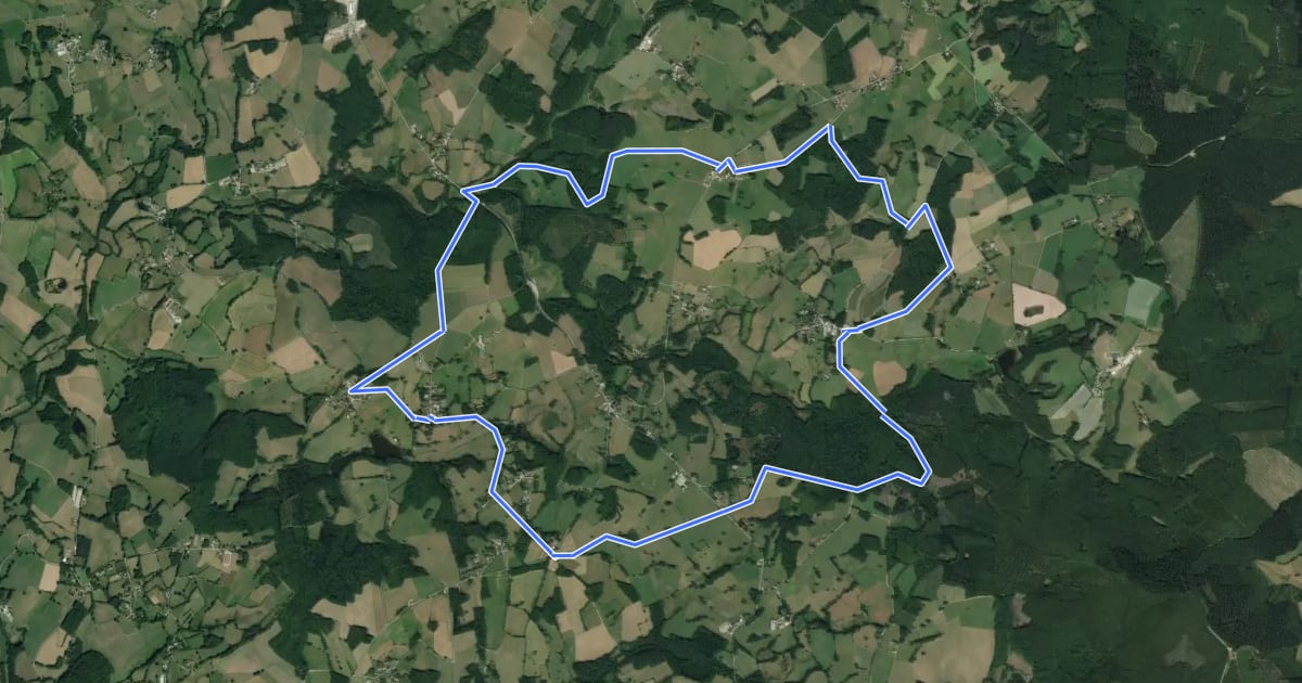 Маршрут Circuit du Duveix на спутниковом снимке
