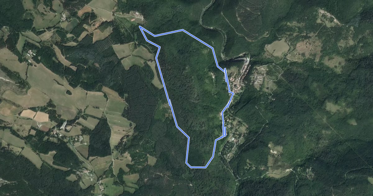 Маршрут circuit du "fauteuil du diable" на спутниковом снимке