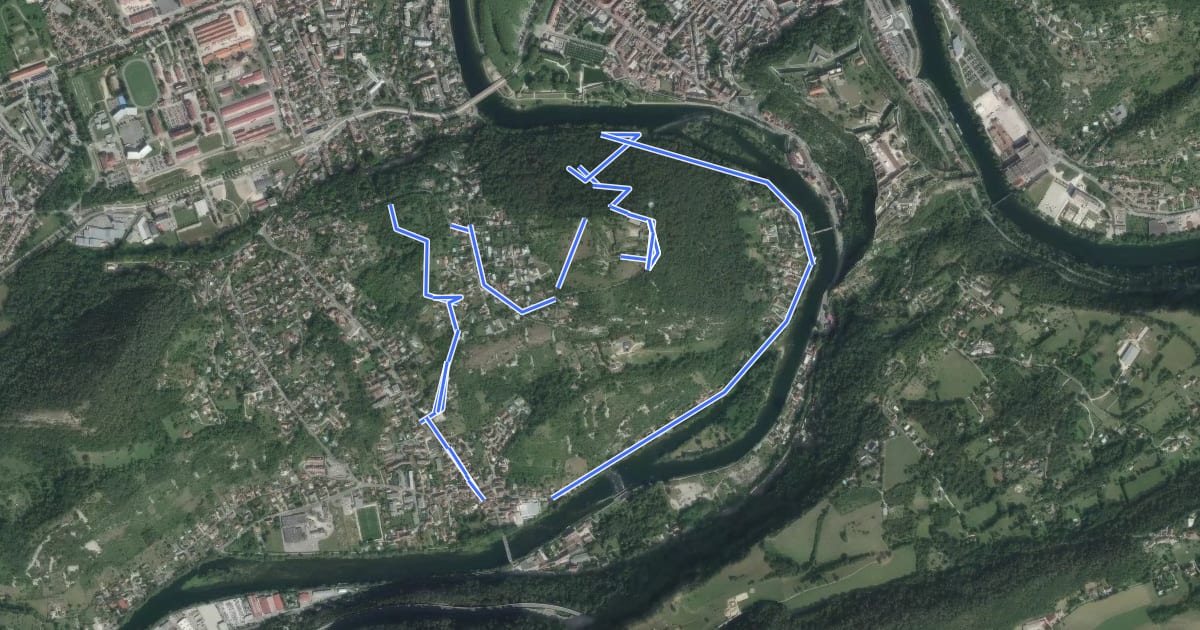 Маршрут Circuit du Fort de Chaudanne на спутниковом снимке