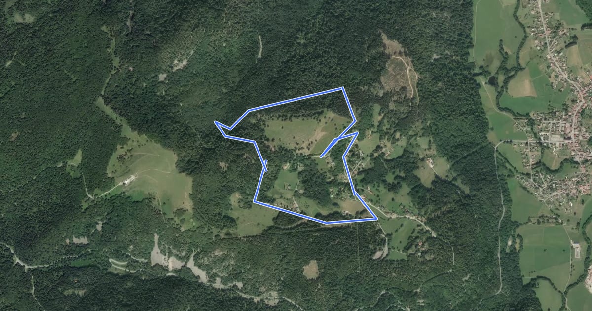 Маршрут Circuit du Frenz на спутниковом снимке