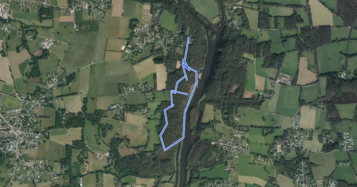 Маршрут Circuit «Du granit aux ajoncs» на спутниковом снимке