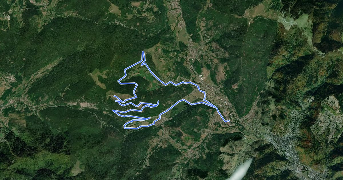 Маршрут Circuit du Gustiberg на спутниковом снимке