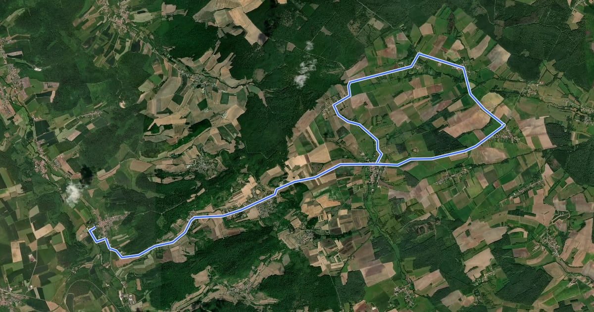 Маршрут Circuit du Hackenberg на спутниковом снимке