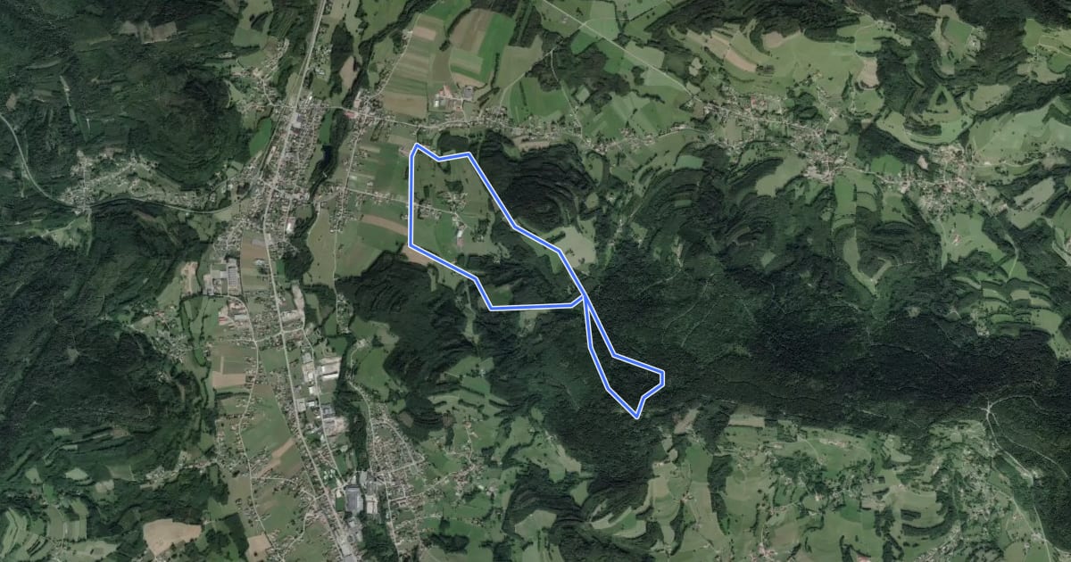 Маршрут Circuit du Haut Bourbier на спутниковом снимке