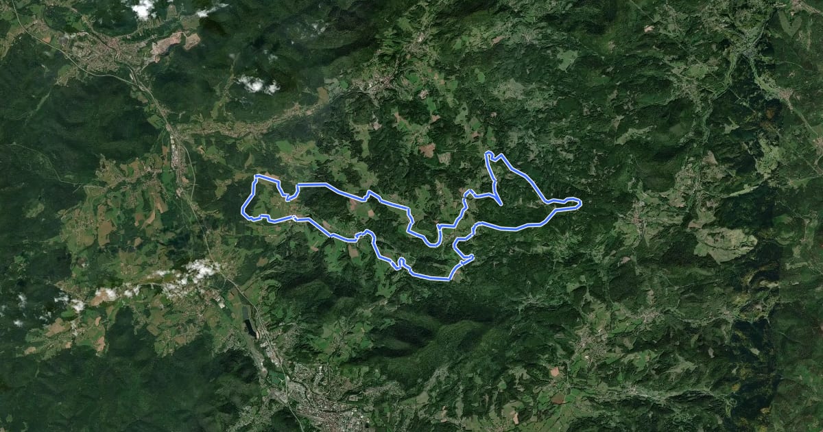 Маршрут Circuit du Hure на спутниковом снимке