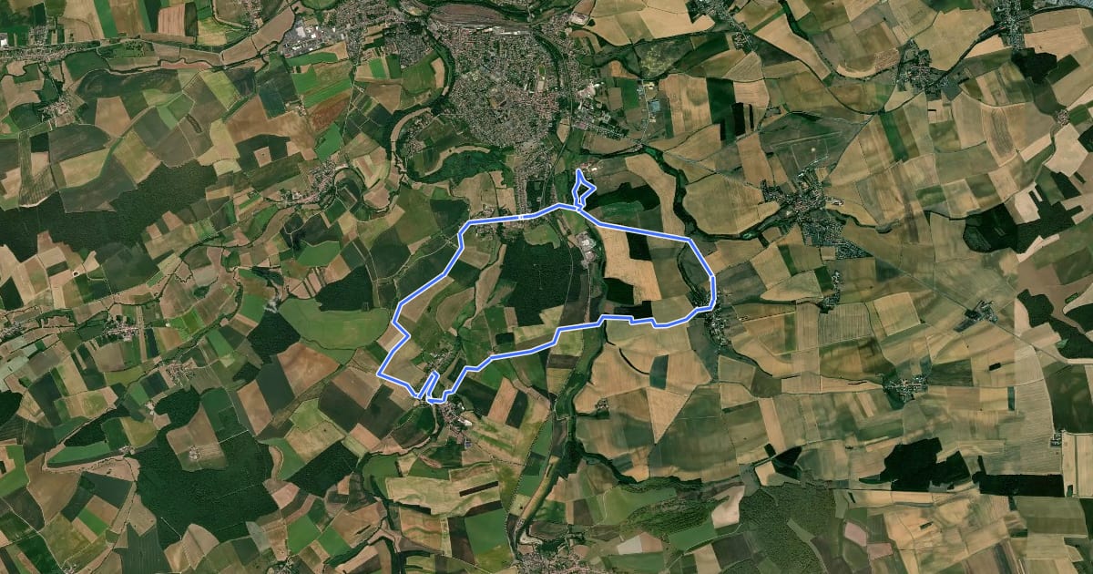 Маршрут Circuit du Jarnisy на спутниковом снимке