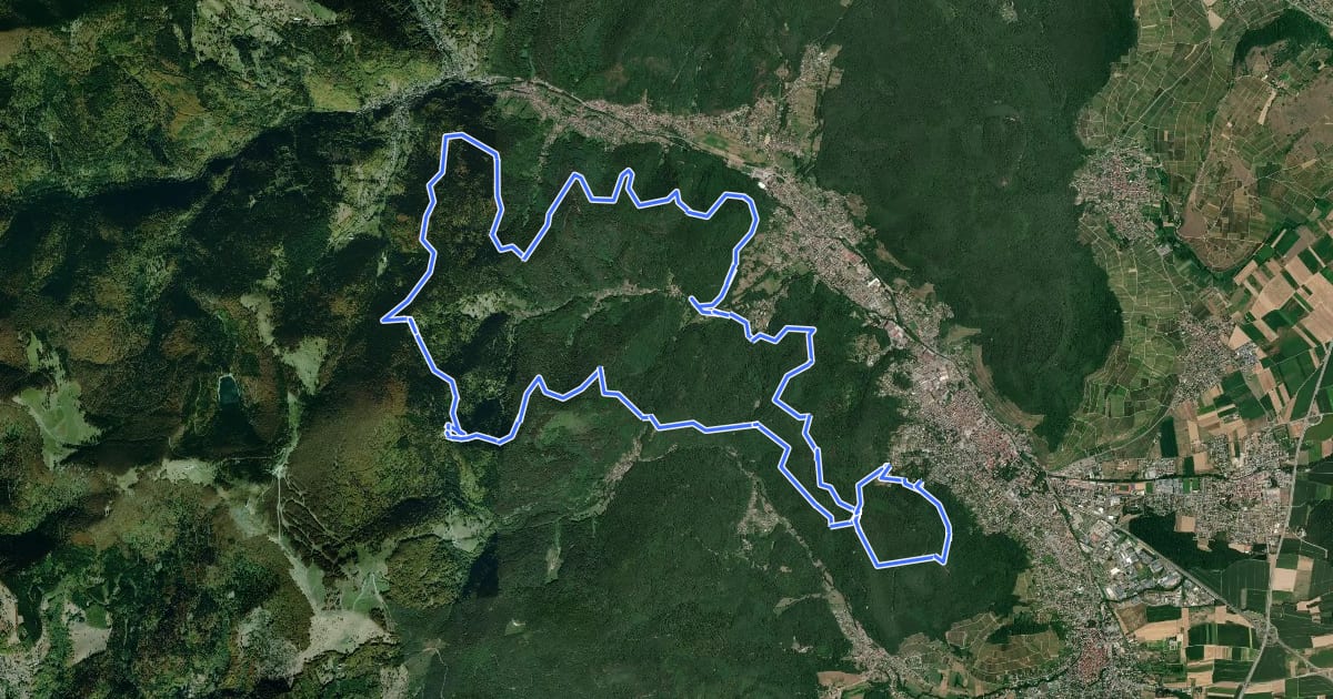Маршрут Circuit du Judenhut на спутниковом снимке