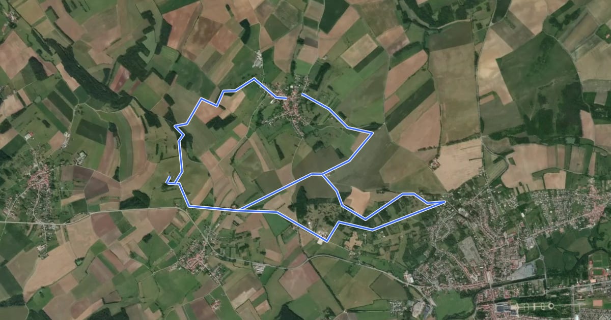 Маршрут Circuit du Léomont et du Méhon на спутниковом снимке