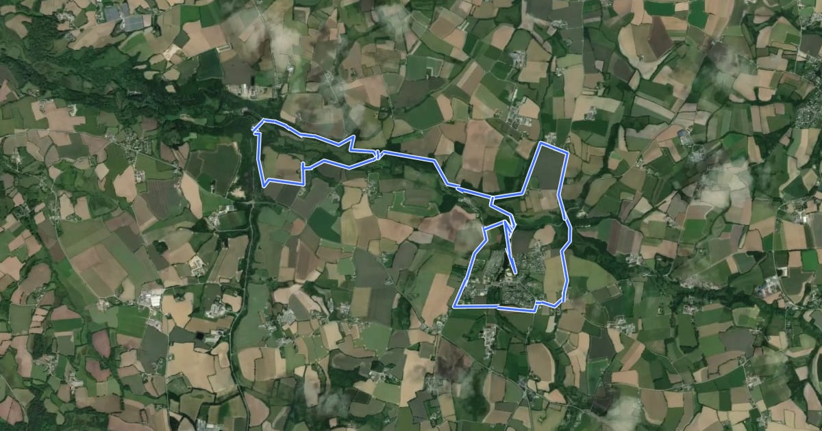 Маршрут Circuit du Lac et des Moulins на спутниковом снимке