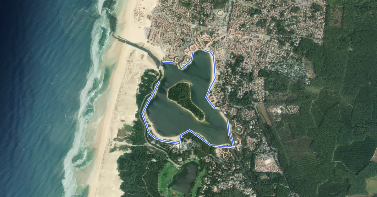 Маршрут Circuit du Lac Marin на спутниковом снимке