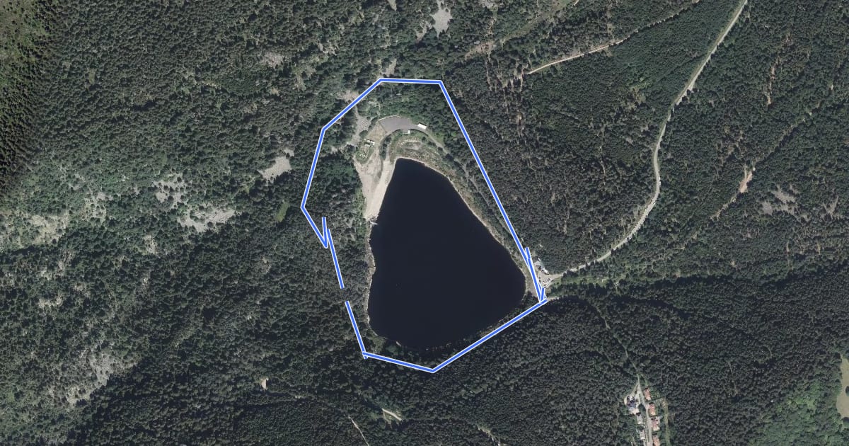 Маршрут Circuit du lac Noir на спутниковом снимке