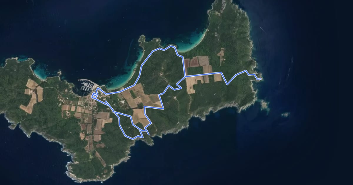 Маршрут Circuit du Levant на спутниковом снимке