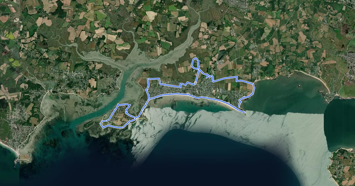 Маршрут Circuit du Littoral Damganais на спутниковом снимке