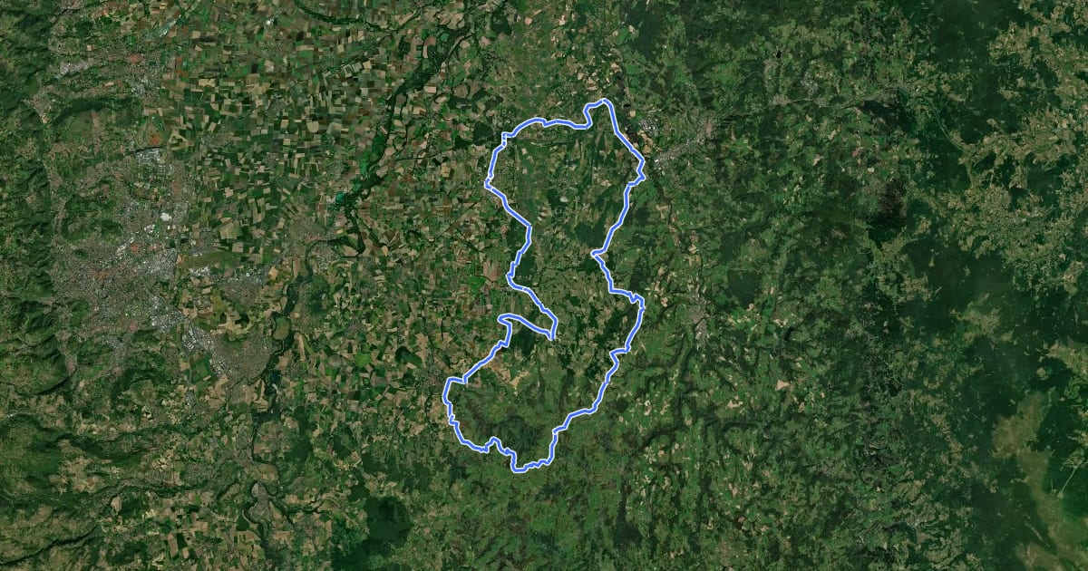 Маршрут Circuit du livradois - Les Châteaux du Livradois на спутниковом снимке