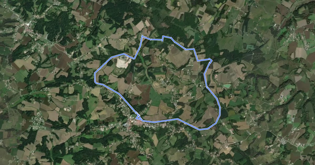 Маршрут Circuit du Louts на спутниковом снимке