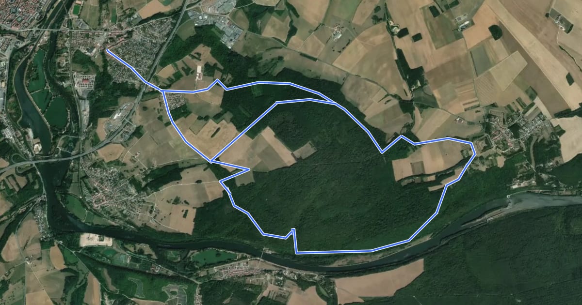 Маршрут Circuit du Luxembourg на спутниковом снимке