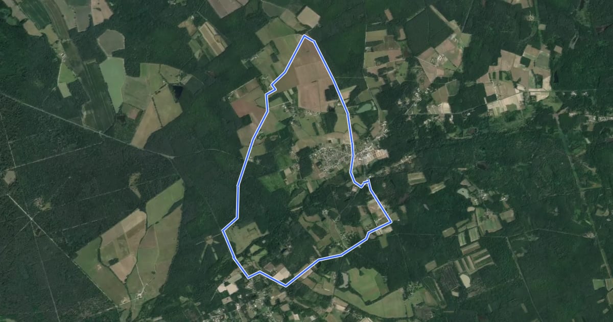 Маршрут Circuit du Mâne на спутниковом снимке