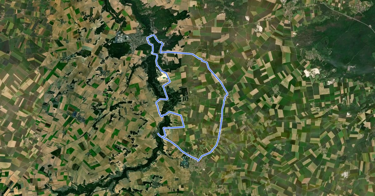 Маршрут Circuit du Malesherbois на спутниковом снимке