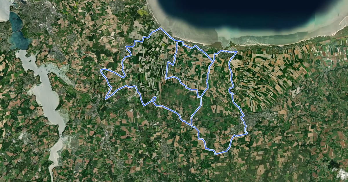 Маршрут Circuit du Marais de Dol на спутниковом снимке