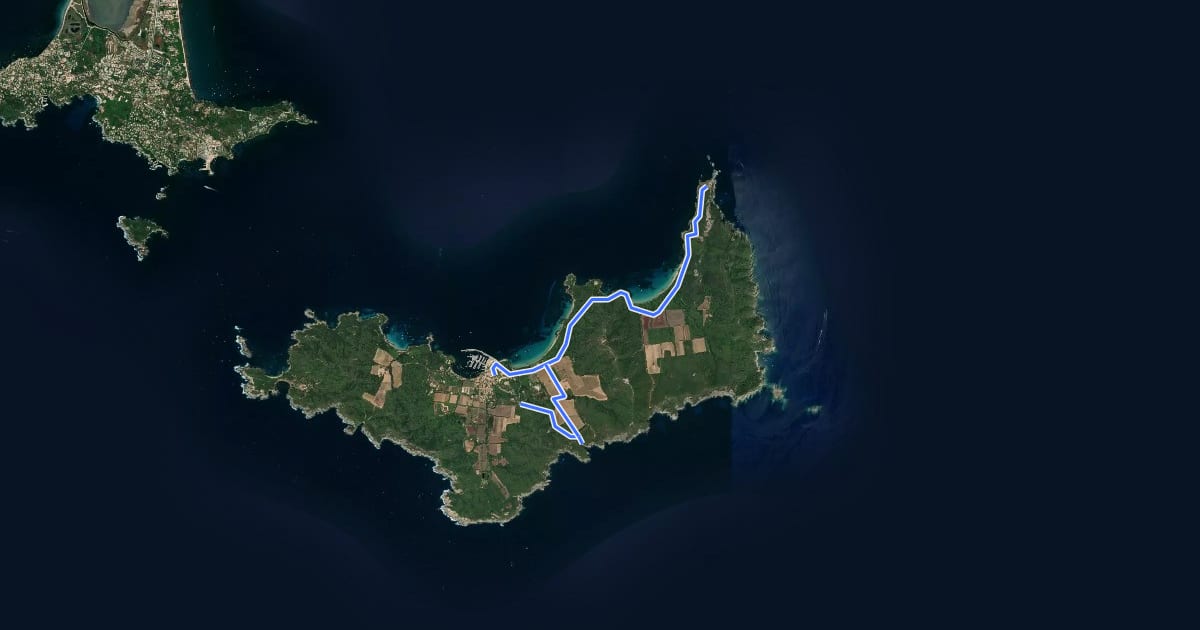 Маршрут Circuit du Mistral на спутниковом снимке